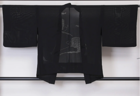 夏羽織 黒羽織 - 絵羽織 貝桶